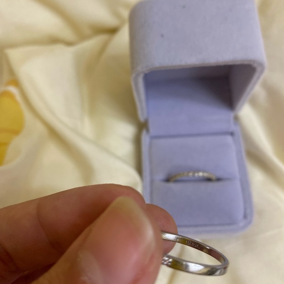 1.2 CT Morganite 925 Sterling Silver Ring with Eternity Band - Picture 8 of 15